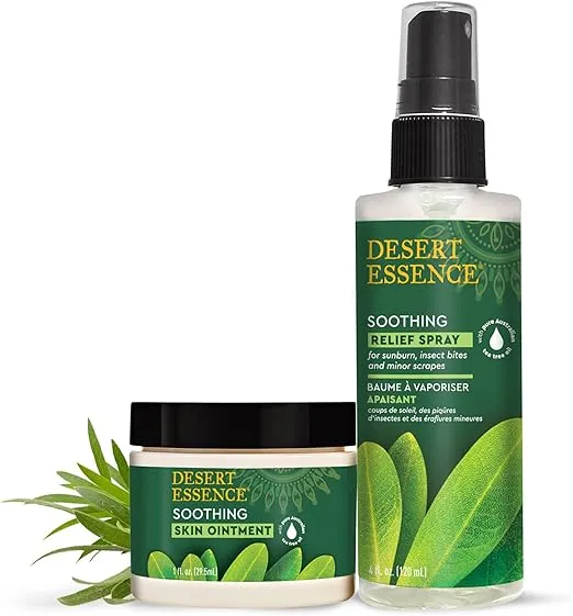 Desert Essence Tea Tree Oil Skin Ointment Soothing Pure Botanical Blend with Lavender, Jojoba & Sweet Almond Proteins & Vitamins to Hydrate, Moisturize & Nourish Skin - Gluten-Free, Cruelty-Free - 1oz