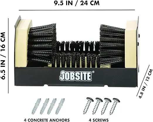JobSite Boot Scrubber - The Original Shoe Scraper & Cleaner Brush (2 Pack)