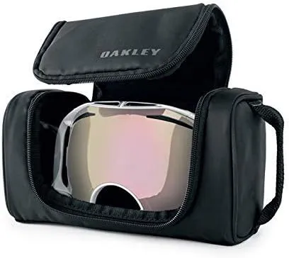 Oakley Line Miner Snow Goggle (Matte Black Frame/Prizm Black Iridium Lens) with Large Goggle Soft Case