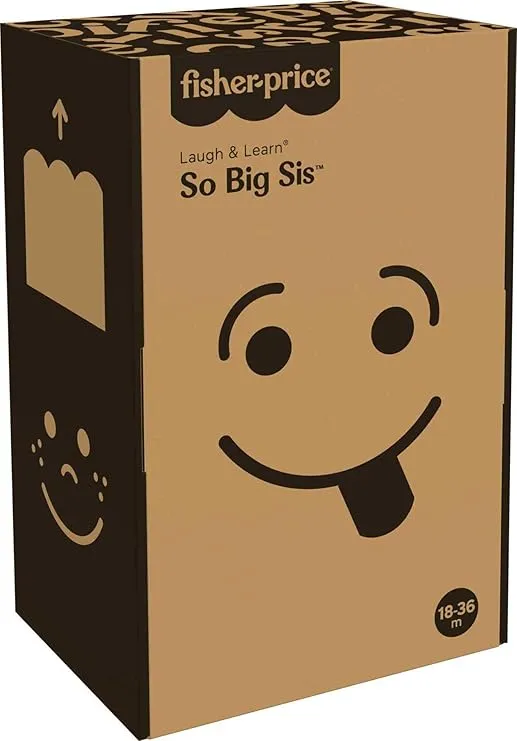 Fisher-Price Toddler Learning Toy Laugh & Learn So Big Sis Plush with Music & Lights for Developmental Play Kids Ages 18+ Months