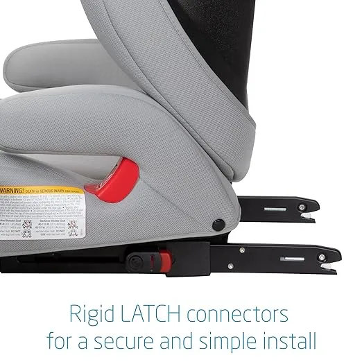 Maxi-Cosi Rodi Sport Booster Car Seat, High Back Booster Seats for Cars 40-100 lbs, Polished Pebble