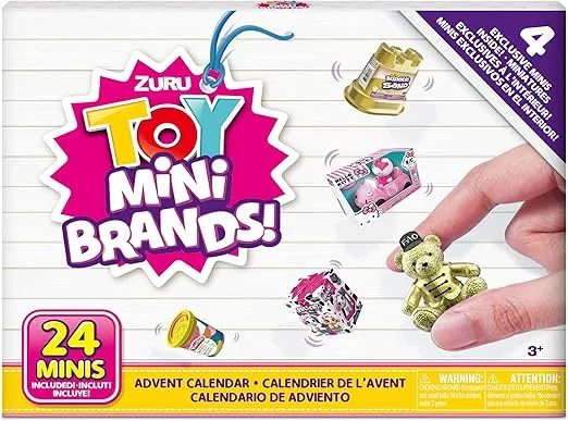 Mini Brands Toys Limited Edition Advent Calendar by ZURU - 24 Day Advent Calendar 2023, Includes 4 Exclusive Minis, Real Miniature Brands Collectibles