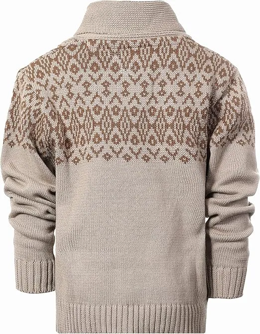 Gioberti Kids and Boys 100% Cotton Pullover Knitted Sweater with Toggle Button Closure