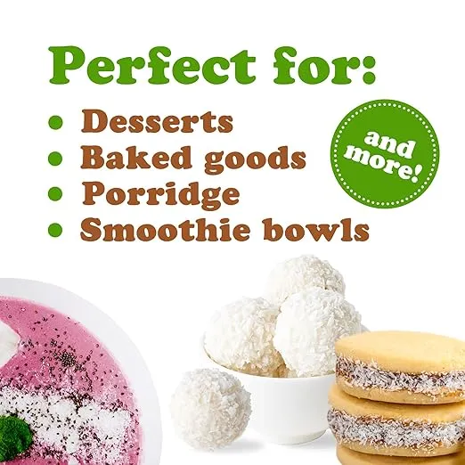 Food to Live Organic Fine Shredded Coconut, 6 Ounces – Non-GMO, Raw, Unsweetened, Unsulfured, Desiccated, Shaved Meat. Vegan, Keto, Kosher, Bulk, Great for Baking. A Good Source of Fiber, Protein