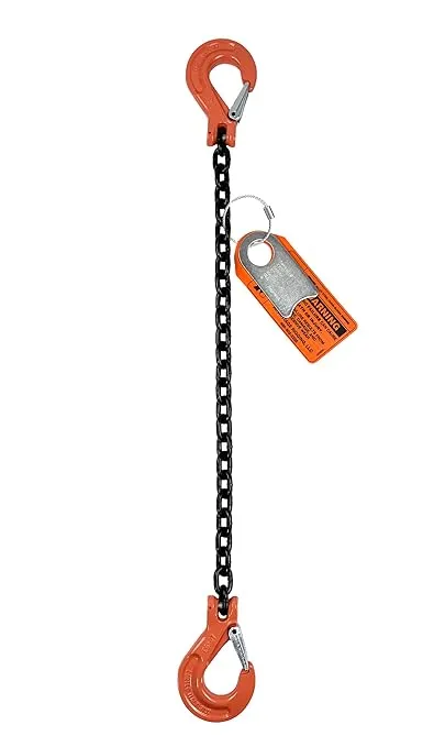 Chain Sling - 5/16" x 5' Single Leg with Sling Hooks - Grade 100