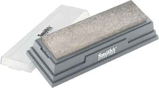 Smith's MBS6 6” Natural Arkansas Bench Stone – General Purpose Sharpener – Straight Edge Knives, Tools, Broadheads – 1000 Grit Fine Sharpening Stone