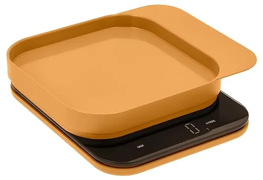 Rosti Mensura Kitchen Scale Accurate Measurements Made Effortless - Experience Precision Cooking with Battery - Powered Convenience - Requires 3 AAA Batteries for Reliable Performance (Curry)