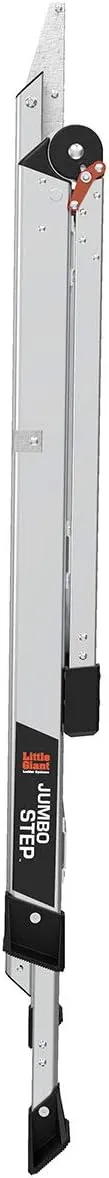 Little Giant Ladders, Jumbo Step, 4-Step, 3 foot, Step Stool, Aluminum, Type 1AA, 375 lbs weight rating, (11904), Gray