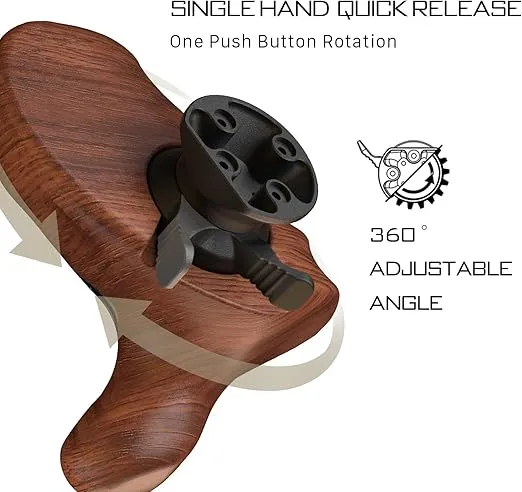 Tilta Advanced Side Wooden Handle | Black Walnut Wood & Aluminum Alloy Build | Quick Release Button TA-AWH8-R-B (VIII - NATO Rail - Right) (NATO Rail - Type VII)