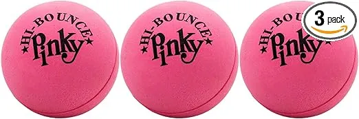 JA-RU Hi-Bounce Pinky Ball (3 Bouncy Balls) Bouncing Balls for Kids. Stress Ball, Massage Therapy. Sports Indoor & Outdoor Playground Toy, Bulk Party Favor, Stocking Stuffers 976-3p