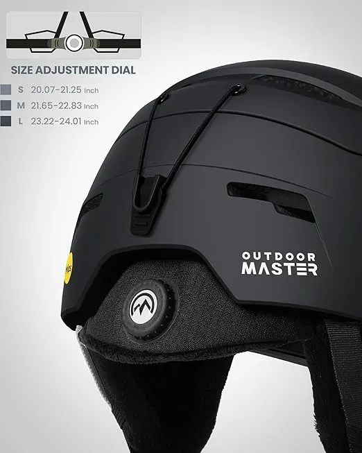 OutdoorMaster ELK MIPS Ski Helmet - Snow Sport Helmet Snowboard Helmet for Men Women & Youth
