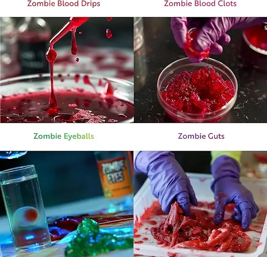 Playz Disgusting n' Gross Zombie Poop - DIY Stem Learning & Educational Science Kit for Kids Age 8 9 10 11 12 13+ Years Old with 34+ Experiment Tools - Kids Toys and Craft Activities for Boys & Girls