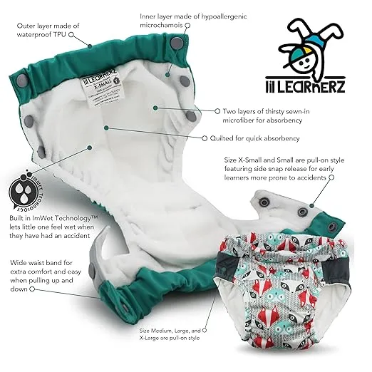Kanga Care Lil Learnerz Reusable Swim and Toilet Training Pants (Small - tokiJoy & Tadpole)