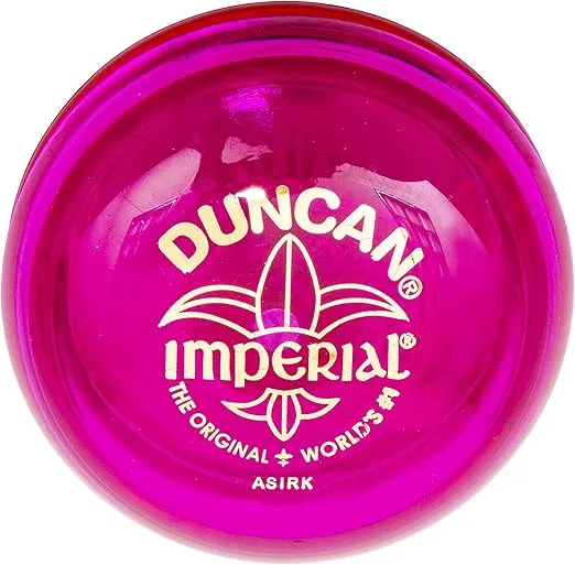 Duncan Toys Imperial Yo-Yo, Beginner Yo-Yo with String, Steel Axle and Plastic Body, Fuschia