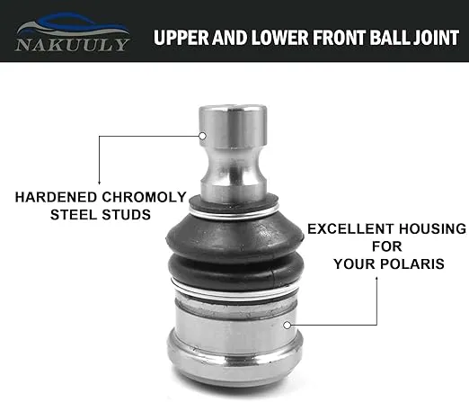 Nakuuly Upper and Lower Front Ball Joint 4 Pcs Compatible with Polaris RZR 570 800 900 All Models Ranger Sportsman Scrambler Replaces # 7061220 7061187 7081505 7081580