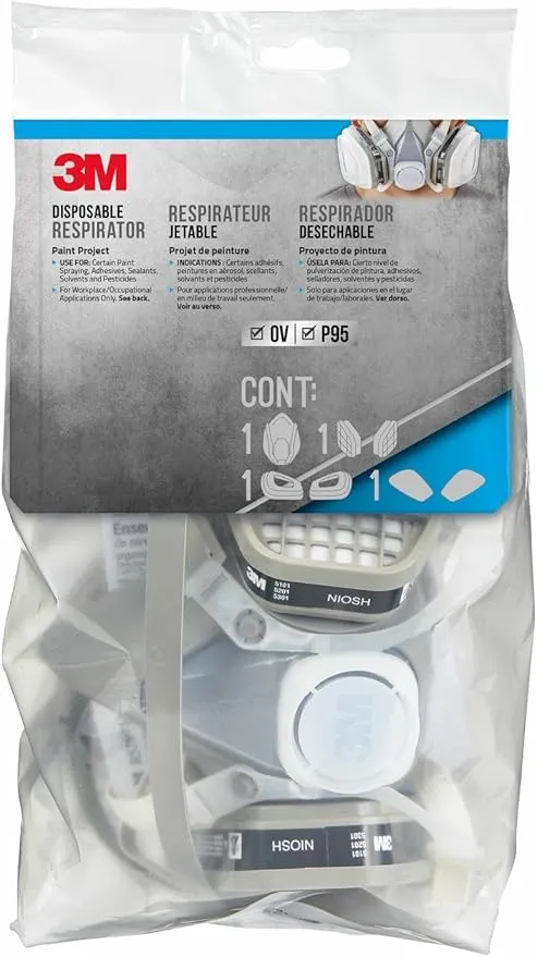 3M Low Profile Lightweight Disposable Paint Respirator