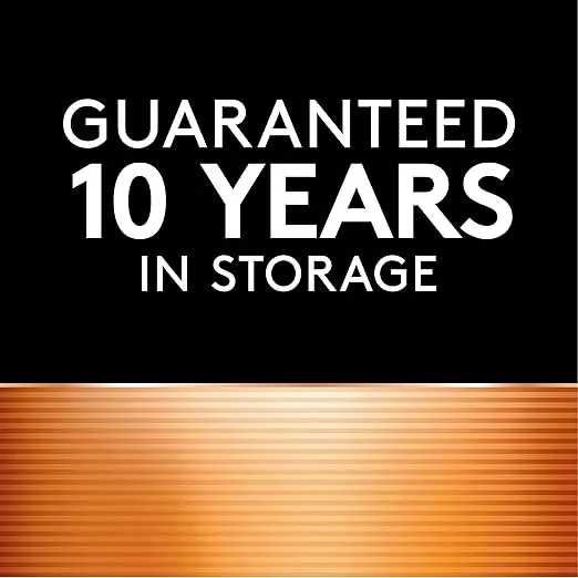 Duracell Coppertop D Batteries, 10 Count (Pack of 1), D Battery with Long-lasting Power, All-Purpose Alkaline D Battery for Household and Office Devices