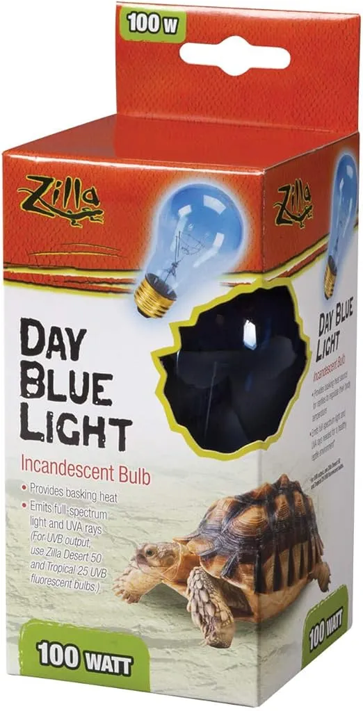 Zilla Day Blue Light Incandescent Bulb for Reptiles [Set of 2] Watt: 100 Watts