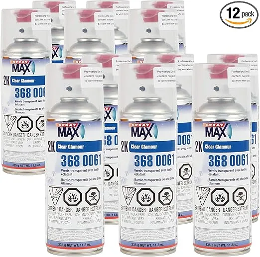 SprayMax 3680061 2K Glamour High Gloss Aerosol Clear