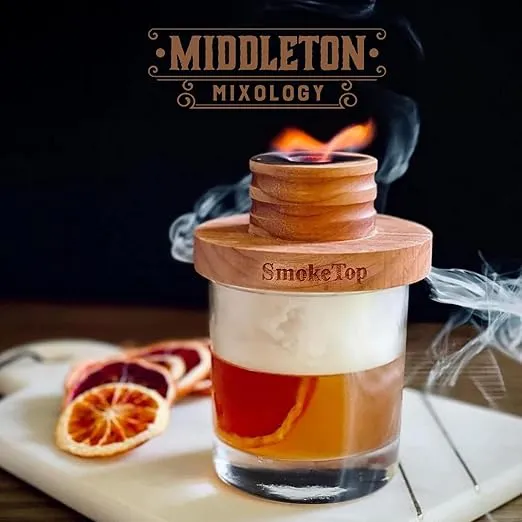 SmokeTop 4oz Bag - Oak Cocktail Smoker Chips For Old Fashioned Cocktails, Whiskey, & Bourbon - By Middleton Mixology Made in the USA (800 uses)