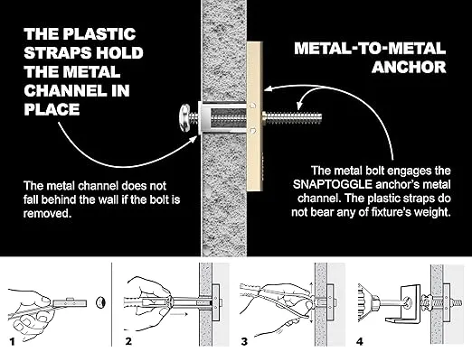 TOGGLER SNAPTOGGLE Drywall Anchor with Included Bolts for 1/4-20 Fastener Size; Holds up to 265 pounds Each in 1/2-in Drywall by TOGGLER (20 Pack)