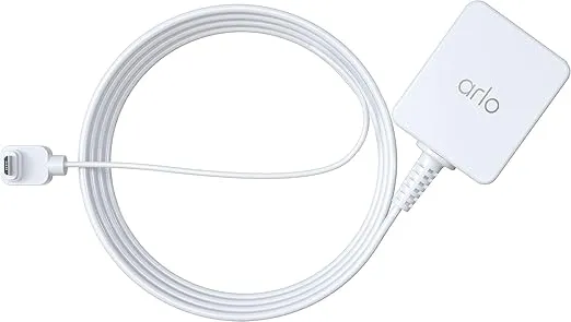Arlo Certified Accessory - Essential Outdoor 25 ft. Charging Cable for Arlo Essential, Essential Spotlight, and Essential XL Cameras, Weather Resistant, White - VMA3700