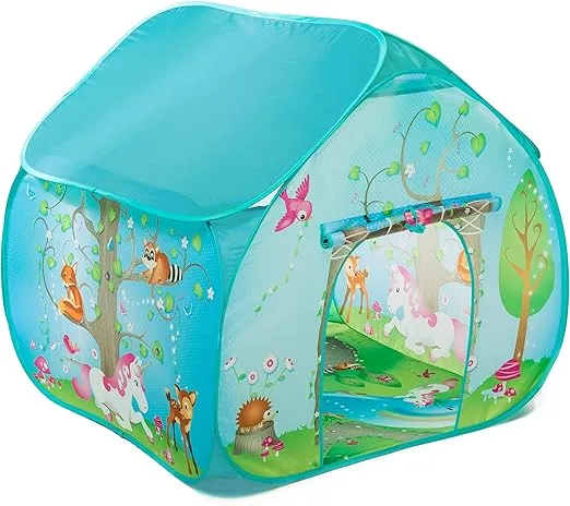 | Enchanted Forest Play Tent, Blue | Fun2Give | Front & Back Doors, Spacious Interior, Pretend Play, Toddlers & Kids Ages 3+