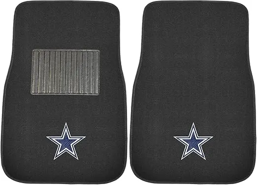 FANMATS NFL Unisex-Adult 2-Piece Embroidered Team Logo Car Mat Set