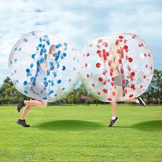 VEVOR Inflatable Bumper Balls 2-Pack, 5FT/1.5M Body Sumo Zorb Balls for Teen & Adult, 0.8mm Thick PVC Human Hamster Bubble Balls for Outdoor Team Gaming Play, Bumper Bopper Toys for Garden, Yard, Park