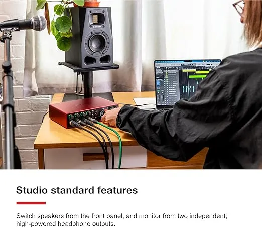 Focusrite Scarlett 18i16 4th Gen USB Audio Interface, for Songwriting, Music Production, Recording, and Podcasting — High-Fidelity, Studio Quality Recording, and All the Software You Need to Record