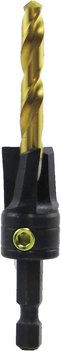 Make it Snappy Tools 1/4 Inch x 5/8 Inch 3-Flute Flat Bottom Counterbore with TiN coated twist drill #34016