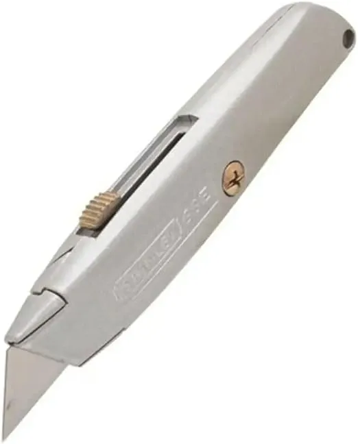 Stanley Utility Knife, 2-Pack - 6 in Classic 99 Retractable with Alloy Steel Blades & Handle, Interlocking Nose, 3-Position Blade, Includes 3 Blades