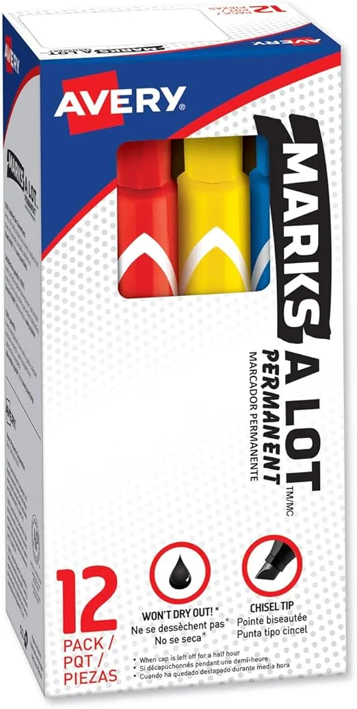 AVE24800 - Avery Marks-A-Lot EverBold Flipchart Markers