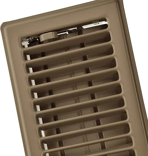 Imperial 4" x 12" Louvered Floor Register, Brown, RG2005