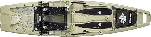 Perception Kayaks Outlaw 11.5 | Sit on Top Fishing Kayak | Fold Away Lawn Chair Seat | 4 Rod Holders | Integrated Tackle Trays | 11' 6"