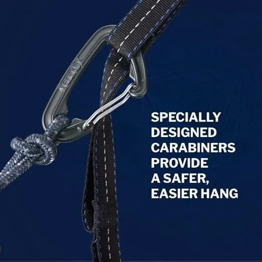 ENO DoubleNest Hammock - Lightweight, Portable, 1 to 2 Person Hammock - for Camping, Hiking, Backpacking, Travel, a Festival, or The Beach - Aqua/Sapphire/Amber