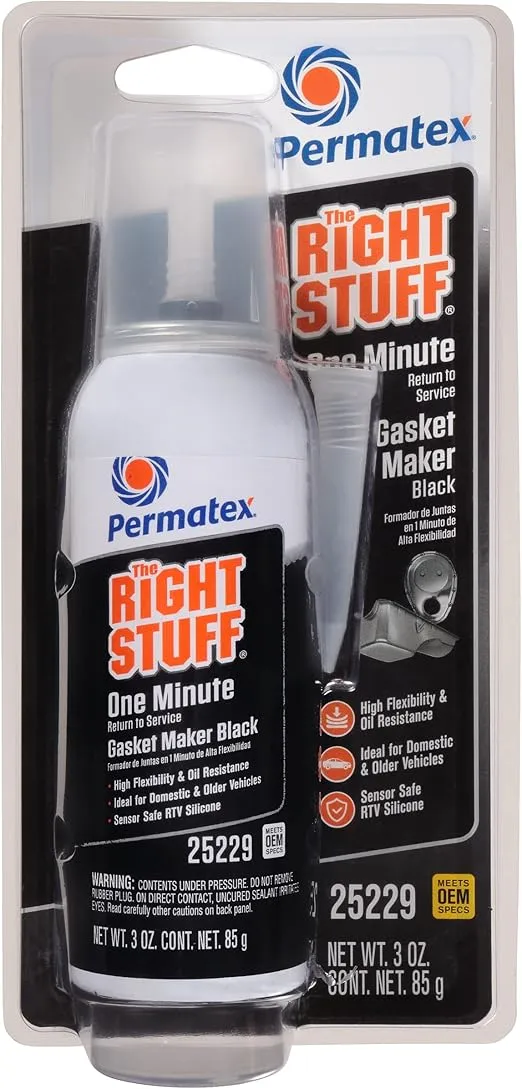 Permatex 25229 The Right Stuff 1 Minute Black Gasket Maker, 3 oz.