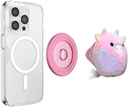 PopSockets Round Phone Grip Compatible with MagSafe, Adapter Ring Included, Phone Holder, Wireless Charging Compatible - Squishmallows Plush Patty