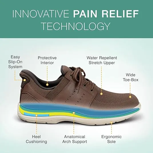 Orthofeet Men's Orthopedic Siron Hands-Free Casual Shoe