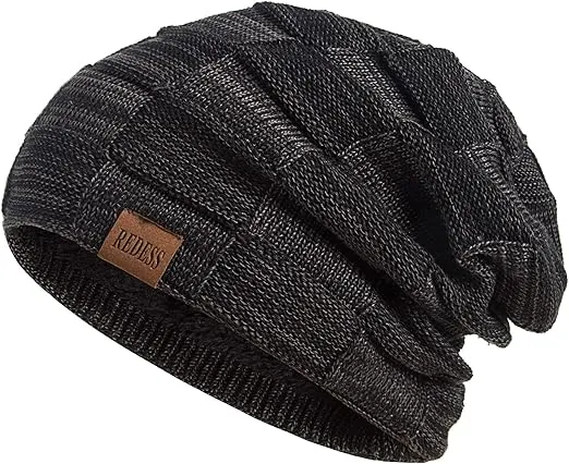 REDESS Beanie Hat for Men and Women Winter Warm Hats Knit Slouchy Thick Skull Cap