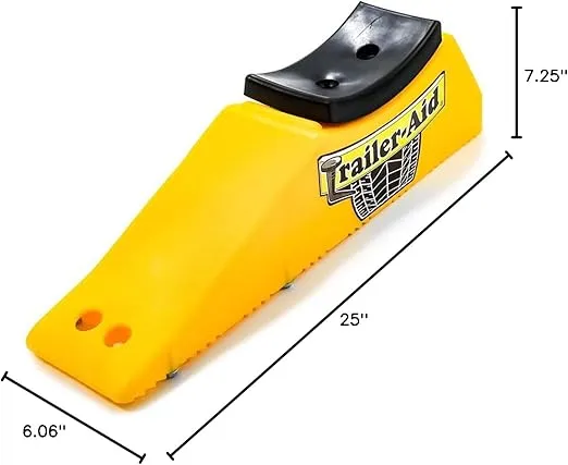 "Plus" Tandem Tire Changing Ramp, The Fast and Easy Way To Change A Trailer's Flat Tire, Holds up to 15,000 Pounds, 5.5 Inch Lift (Yellow) (23) (21002)