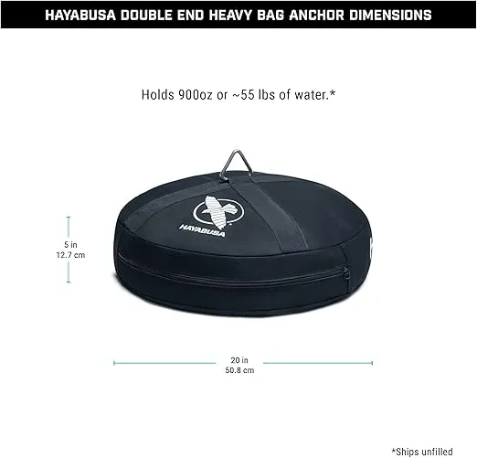 Hayabusa Double End Bag/Heavy Bag Floor Anchor - Black