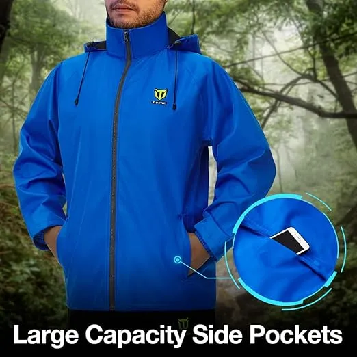TIDEWE Rain Suit, Waterproof Breathable Lightweight 2 Pieces Rainwear
