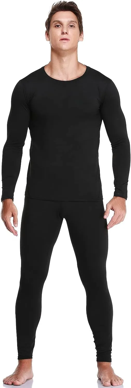 JZCreater Thermal Underwear for Men, Mens Long Johns Thermal Underwear Set, Fleece Lined Base Layer for Cold Weather S-3XL