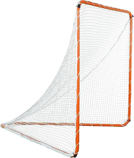 VEVOR Lacrosse Goal, Lacrosse Net, Portable Backyard Lacrosse Training Equipment, Steel Frame Training Net, Quick & Easy Setup Lacrosse Goal, Perfect for Youth Adult Training, Orange