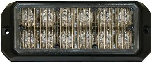 Buyers Products 8891702 Surface Mount 12-LED Strobe Light, Amber/Clear