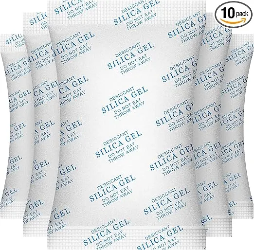 O2frepak 50 Gram(10Packs) Food Grade Moisture Absorbers Silica Gel Packs Desiccant for Storage,Food Safe Dessicant Silica Gel Packets for Moisture Storage Control