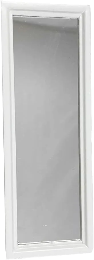 Melody Jane Dolls Houses Dollhouse White Long Dressing Mirror Miniature Wooden Bedroom Wall Accessory