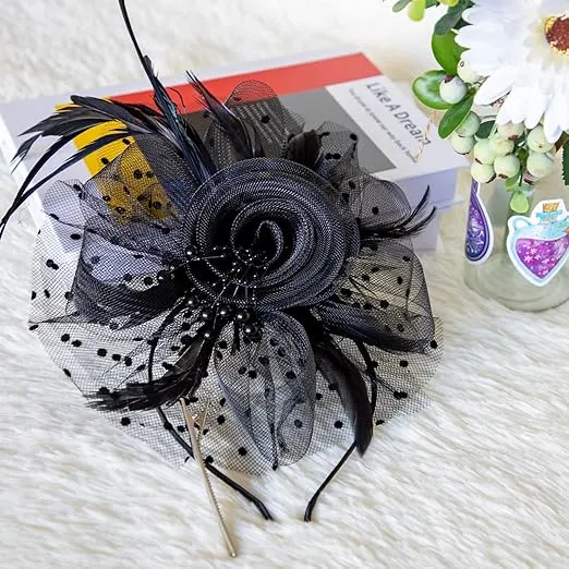 Fascinators for Women Kentucky Derby Hats,Tea Party Hat Headband Hair Clip for Wedding Cocktail
