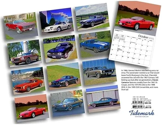 Tide-Mark, Classic Camaros 2025 Wall Calendar